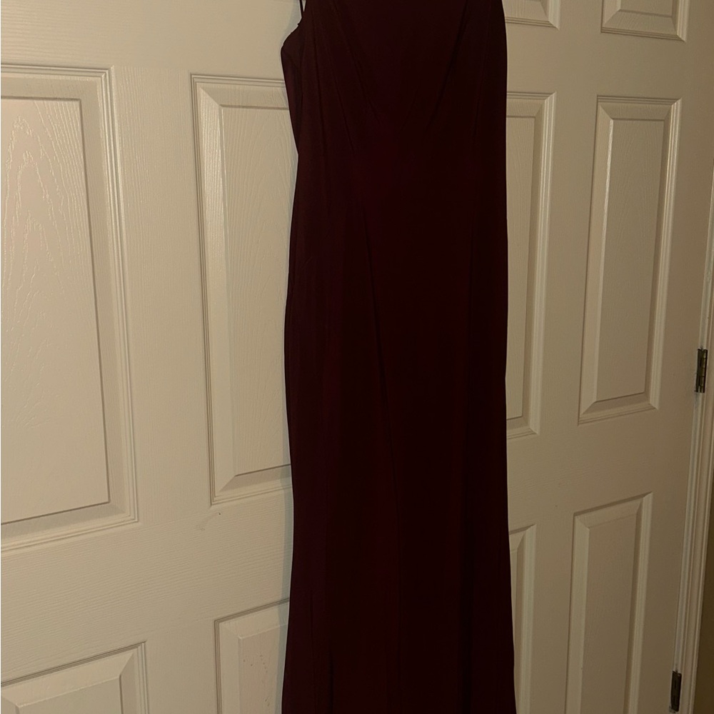 SORELLA VITA One Shoulder Burgundy Dress